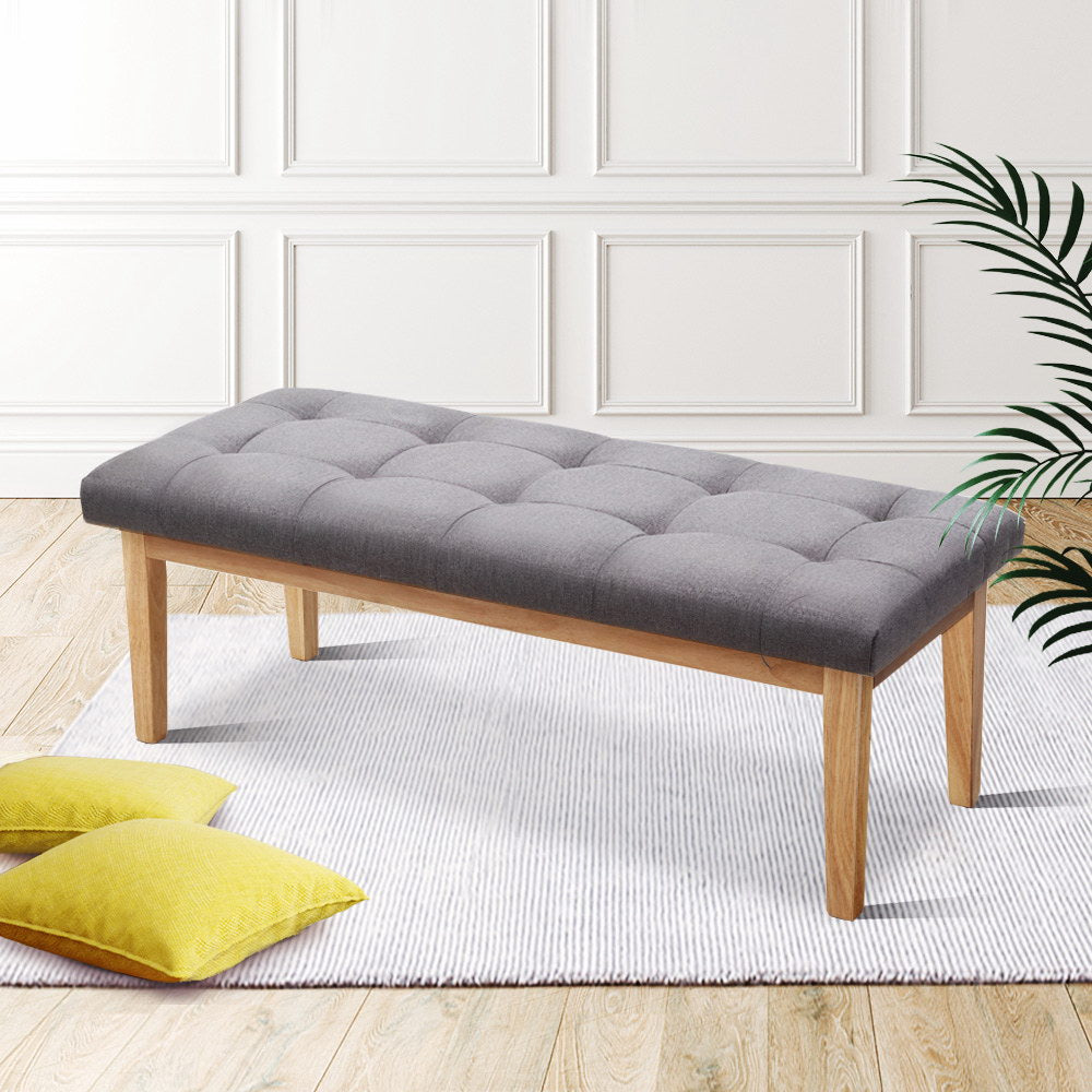 Artiss Bench Bedroom Benches Ottoman Upholstered Fabric Chair Foot Stool 120cm Artiss