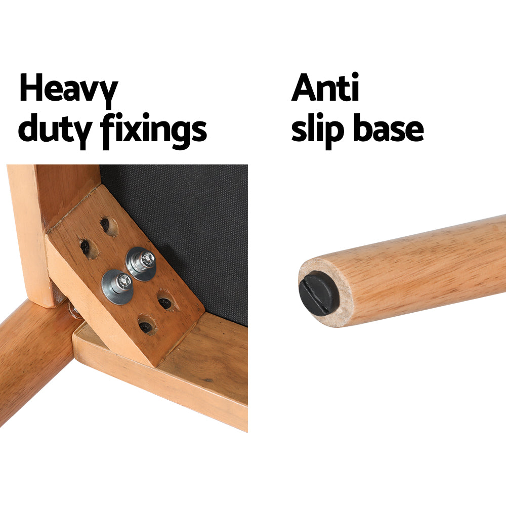 Artiss Dining Bench Upholstery Seat Stool Chair Cushion Furniture Oak 106cm Artiss