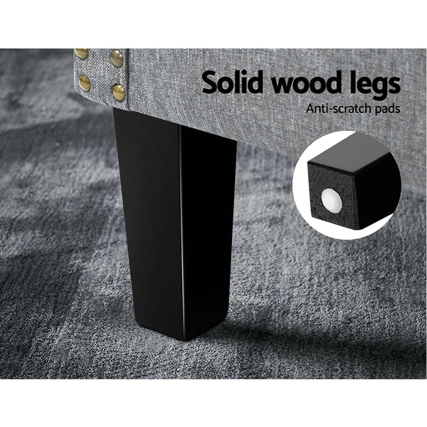 Artiss Upholstered Fabric Armchair Accent Tub Chairs Modern seat Sofa Lounge Grey freeshipping - Awezingly