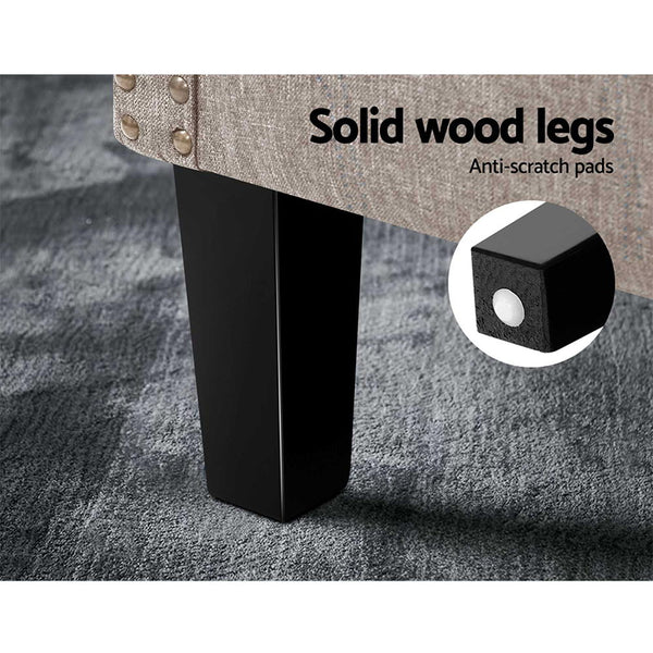 Artiss Armchair Lounge Chair Accent Chairs Armchairs Fabric Single Sofa Beige freeshipping - Awezingly