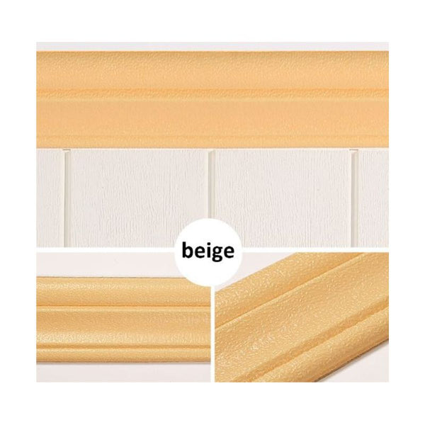 3D Foam Wall Edge Strip Self Adhesive Baseboard Waist Line Boarder 5PCS Does not apply