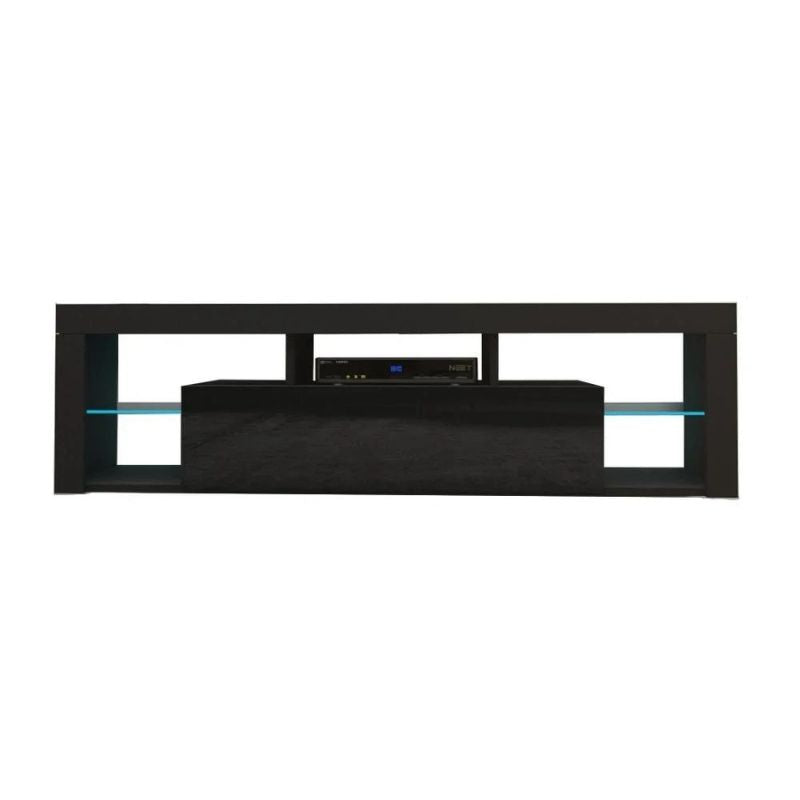 Modern TV Cabinet Living Room Furniture 200cm Black Artiss