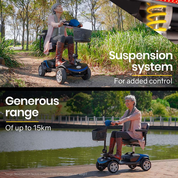 EQUIPMED Mobility Scooter Electric Motorised 4 Wheel Power Portable Folding EQUIPMED