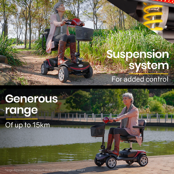 EQUIPMED Mobility Scooter Electric Motorised Power Portable 4 Wheel Folding EQUIPMED