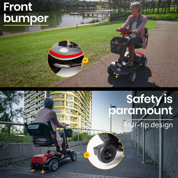 EQUIPMED Mobility Scooter Electric Motorised Power Portable 4 Wheel Folding EQUIPMED