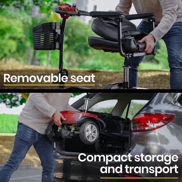 EQUIPMED Mobility Scooter Electric Motorised Power Portable 4 Wheel Folding EQUIPMED