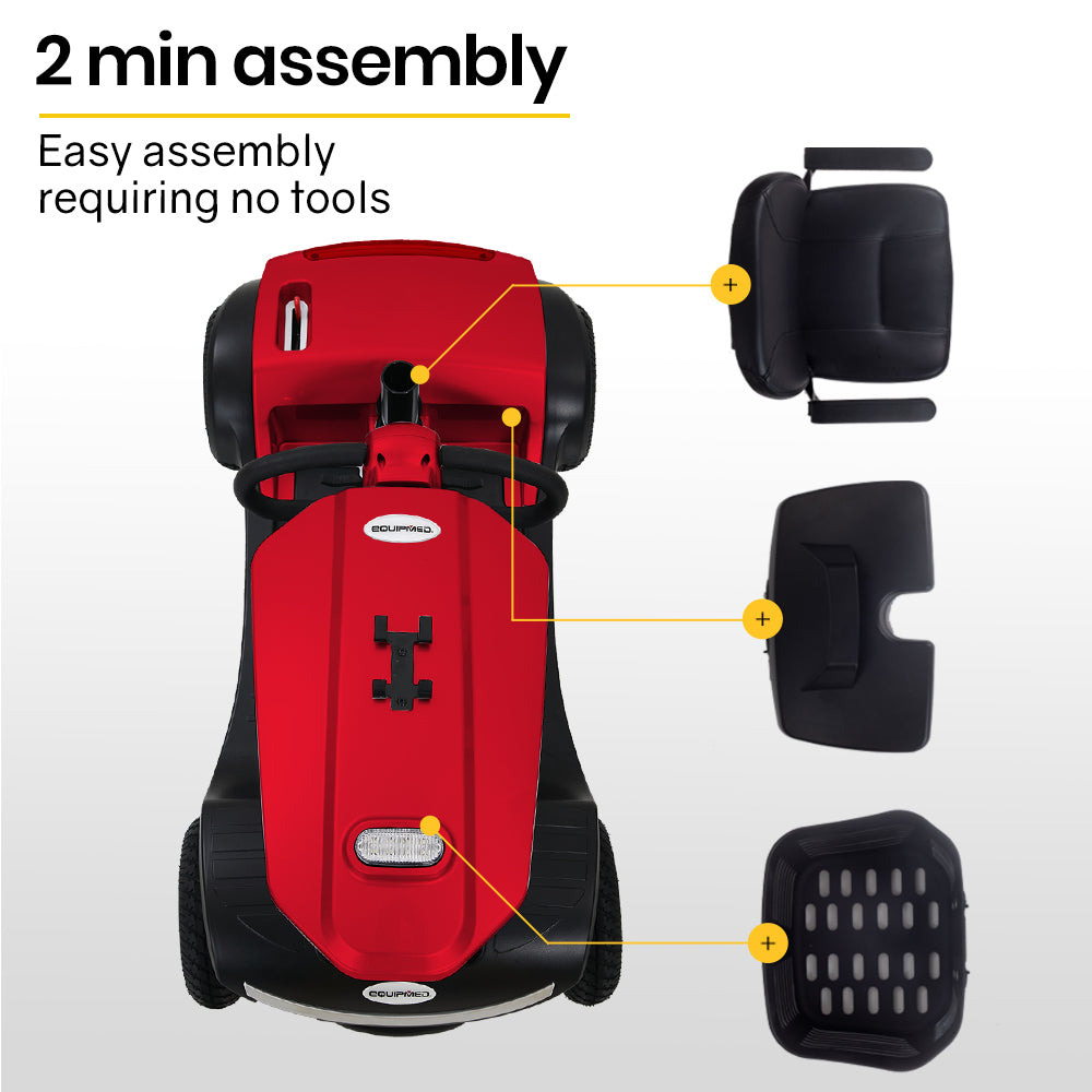 EQUIPMED Mobility Scooter For Elderly Motorized Electric Older Adults 4 Riding EQUIPMED