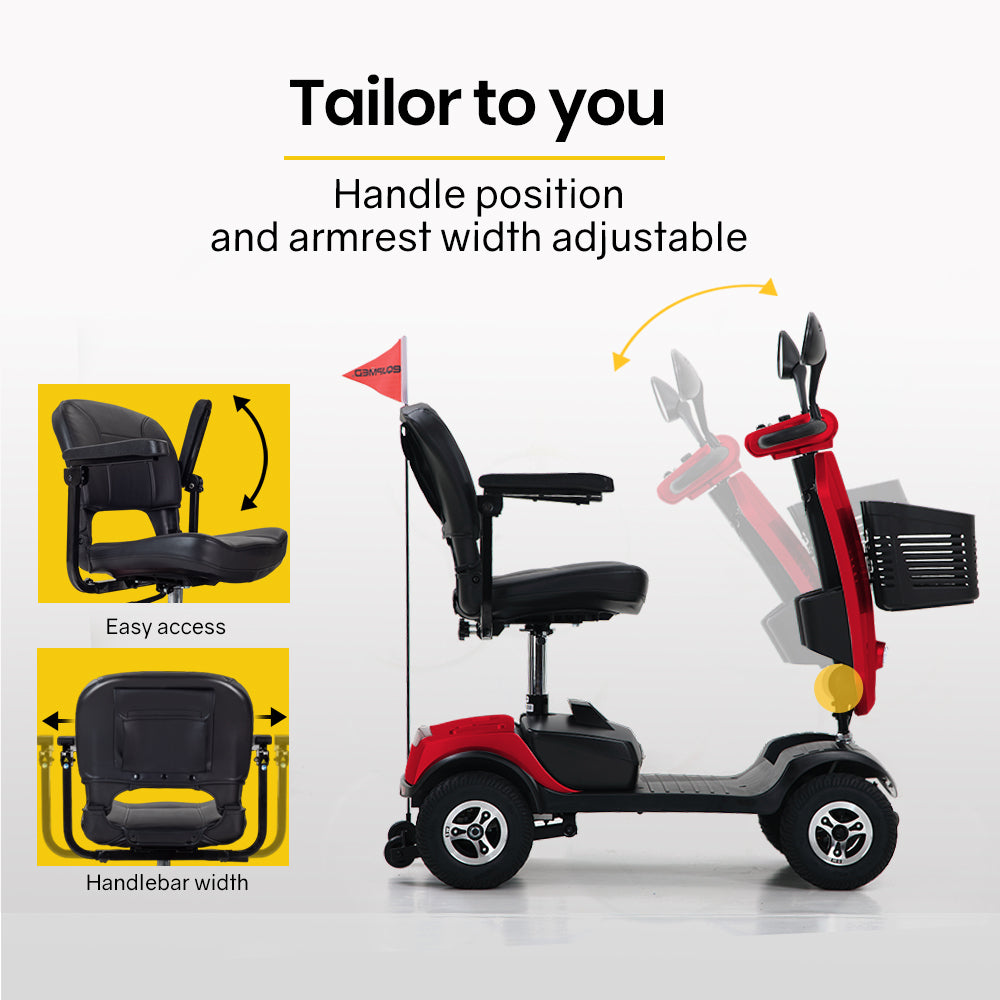 EQUIPMED Mobility Scooter For Elderly Motorized Electric Older Adults 4 Riding EQUIPMED