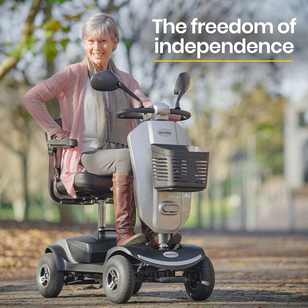 EQUIPMED Mobility Scooter Electric Motorized Ride On E-Scooter for Elderly Older Adult Handicap Aid EQUIPMED