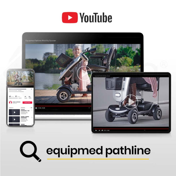 EQUIPMED Mobility Scooter Electric Motorized Ride On E-Scooter for Elderly Older Adult Handicap Aid EQUIPMED