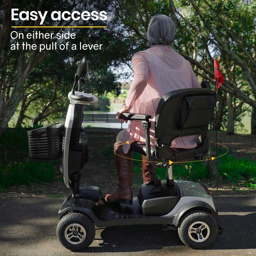 EQUIPMED Mobility Scooter Electric Motorized Ride On E-Scooter for Elderly Older Adult Handicap Aid EQUIPMED