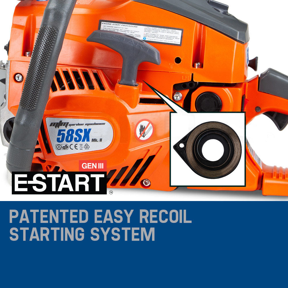 MTM Chainsaw Petrol Commercial 20 Bar E-Start Tree Pruning Chain Saw HP Does not apply