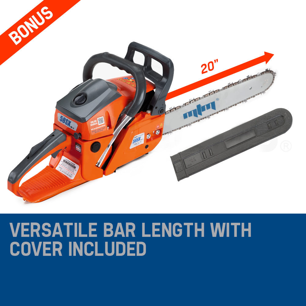 MTM Chainsaw Petrol Commercial 20 Bar E-Start Tree Pruning Chain Saw HP Does not apply