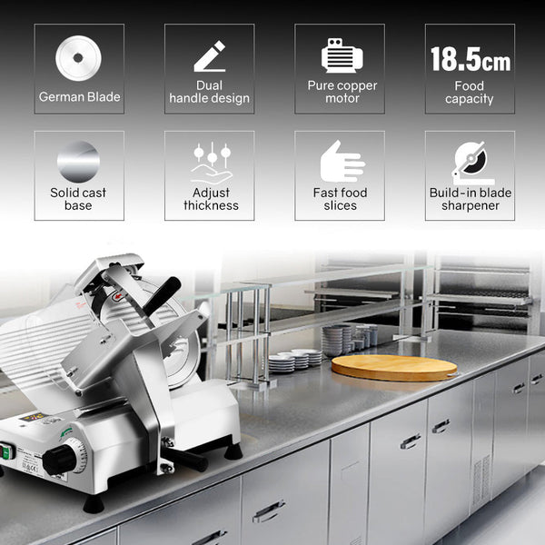 EuroChef Commercial 10 Meat Slicer Food Cutting Machine Electric Deli Shaver EuroChef