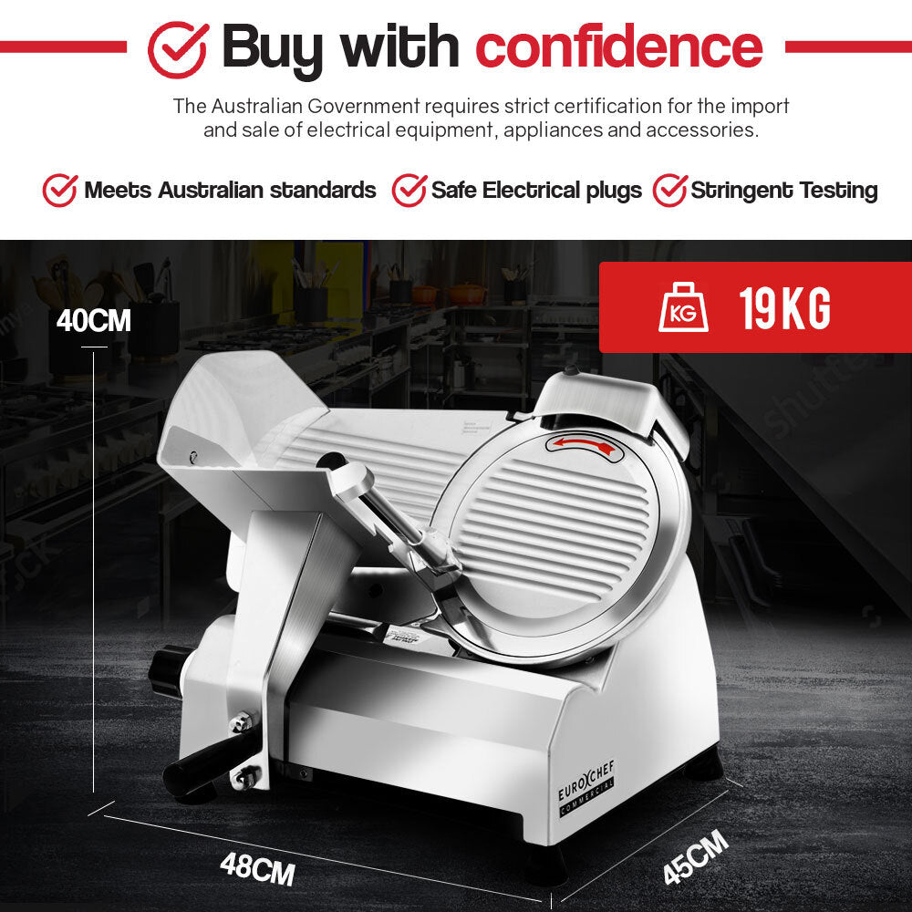 EuroChef Commercial 10 Meat Slicer Food Cutting Machine Electric Deli Shaver EuroChef