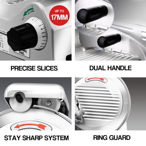 EuroChef Commercial 10 Meat Slicer Food Cutting Machine Electric Deli Shaver EuroChef