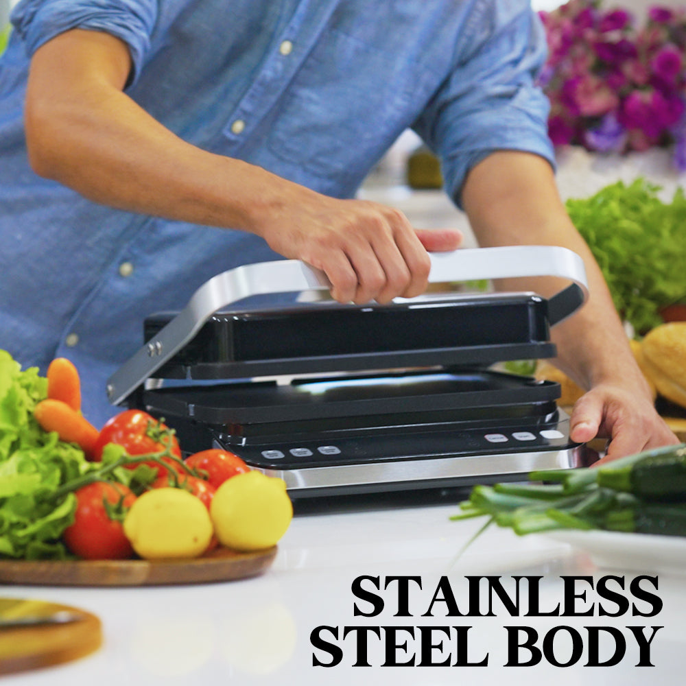 EUROCHEF EUC-CG7 Smart Multi Contact Grill Sandwich Panini Press Maker Fast Cafe Style EuroChef