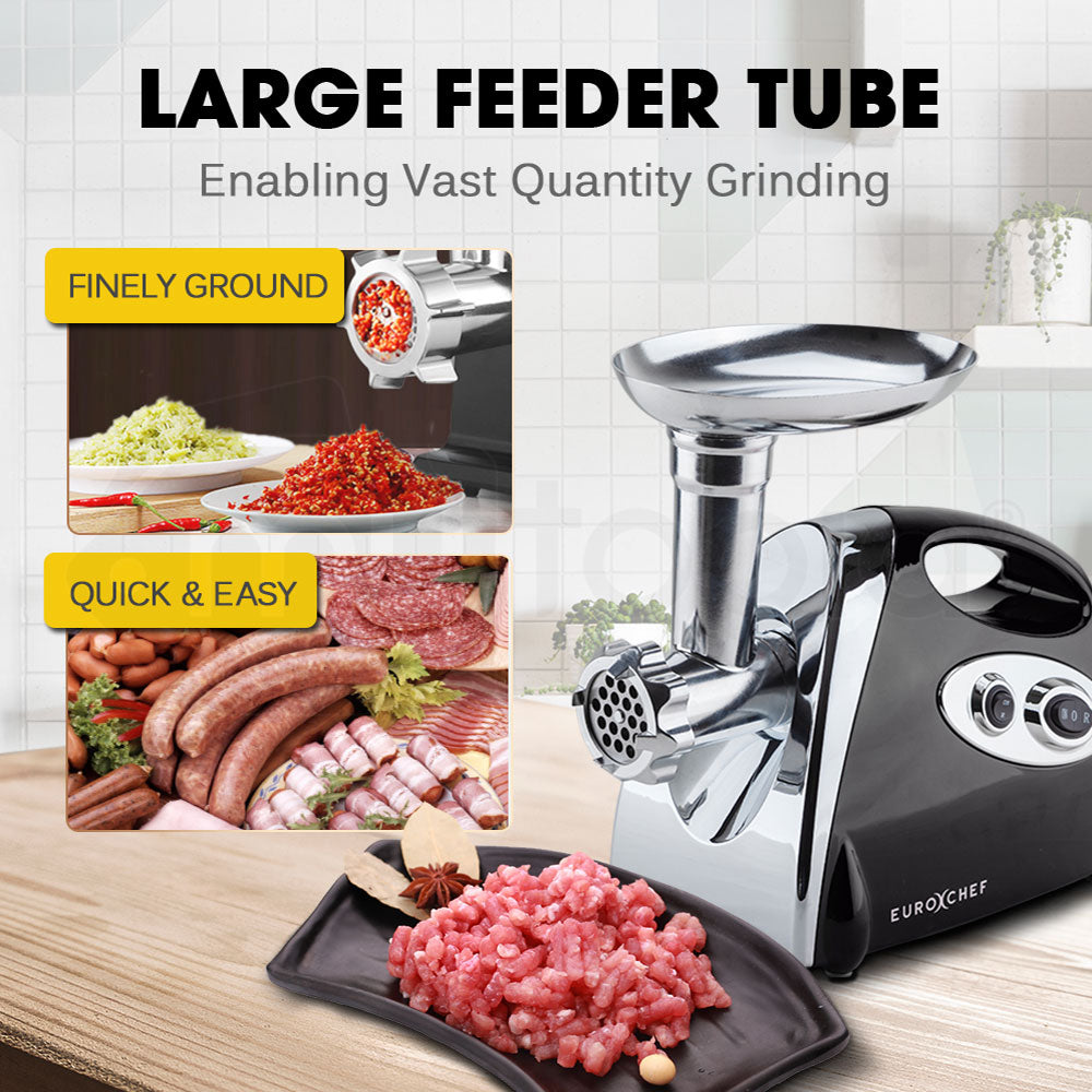 EuroChef 2800W Electric Meat Grinder Mincer Sausage Filler Kibbe Maker Stuffer Kitchen EuroChef