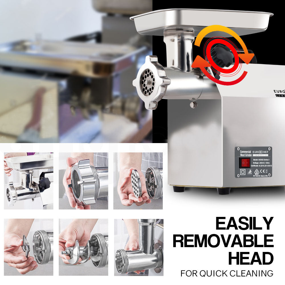 EUROCHEF Meat Grinder Mincer Food Commercial Electric Machine Chopper Shredder EuroChef