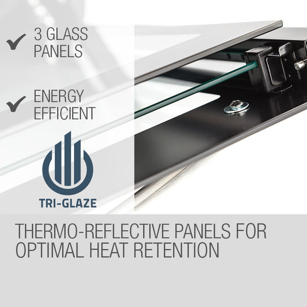 EuroChef 60cm Stainless Built-in 70L Grill 8 Function Fan Forced Electric Wall Oven EuroChef