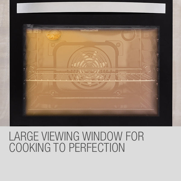 EuroChef 60cm Stainless Built-in 70L Grill 8 Function Fan Forced Electric Wall Oven EuroChef