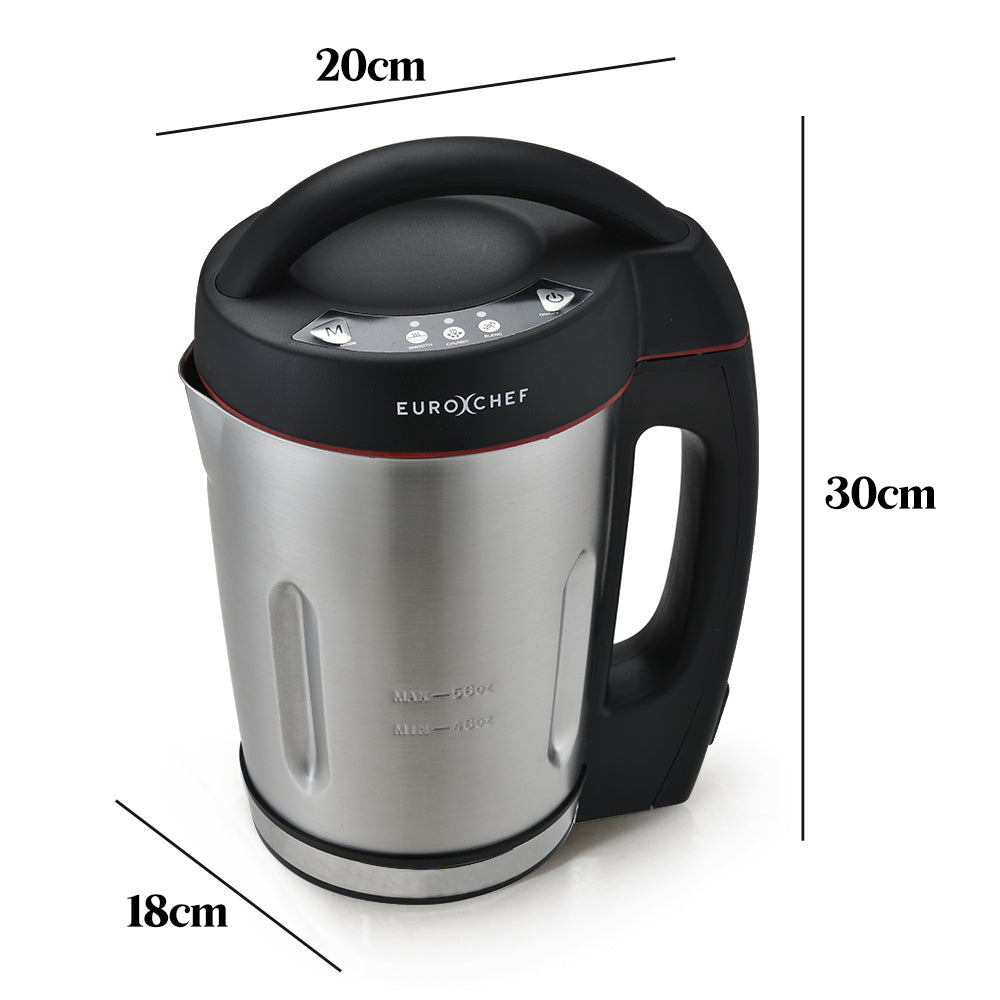 EUROCHEF Soup Maker Blender Smoothie Compact Hot Cold Stainless Steel Mixer EuroChef