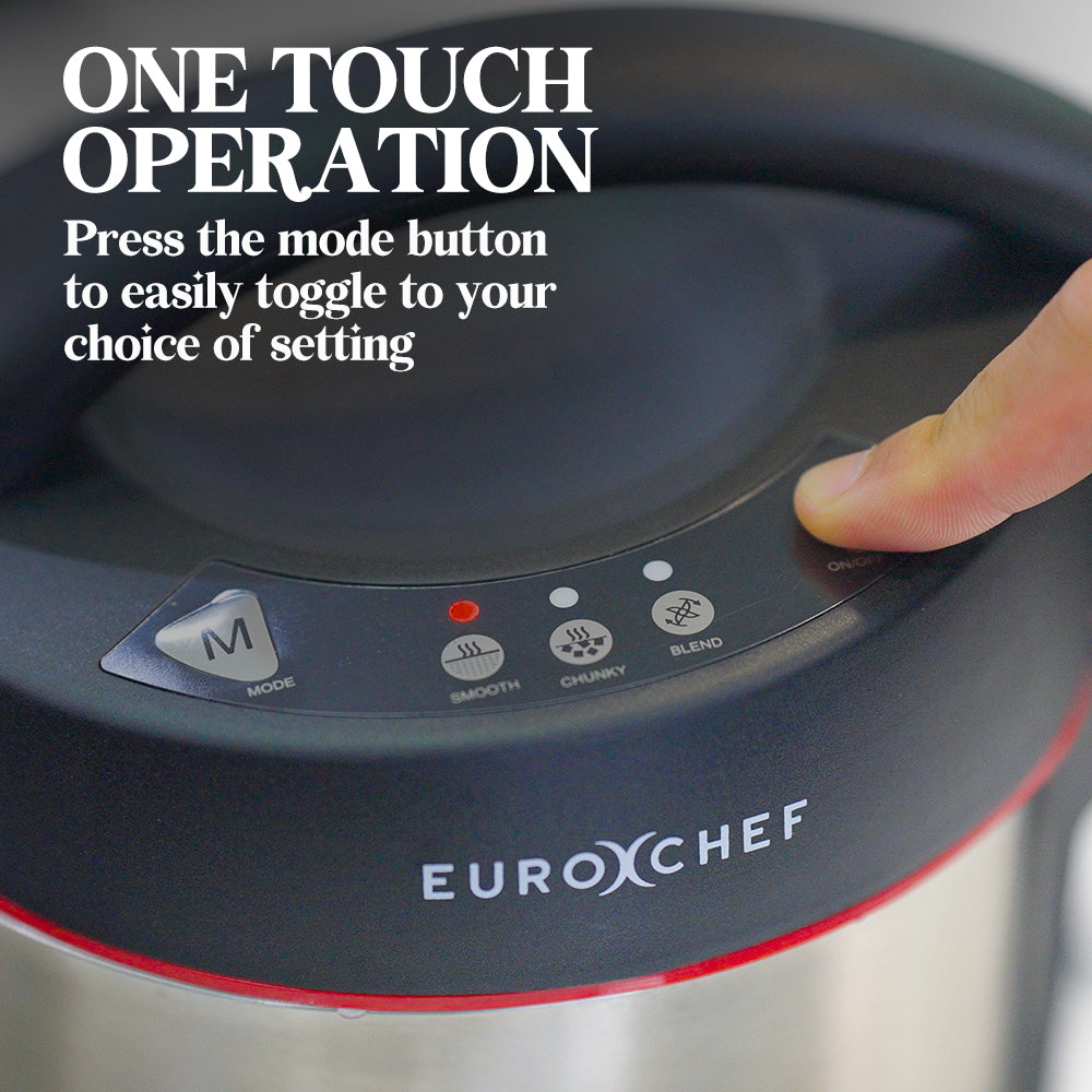 EUROCHEF Soup Maker Blender Smoothie Compact Hot Cold Stainless Steel Mixer EuroChef