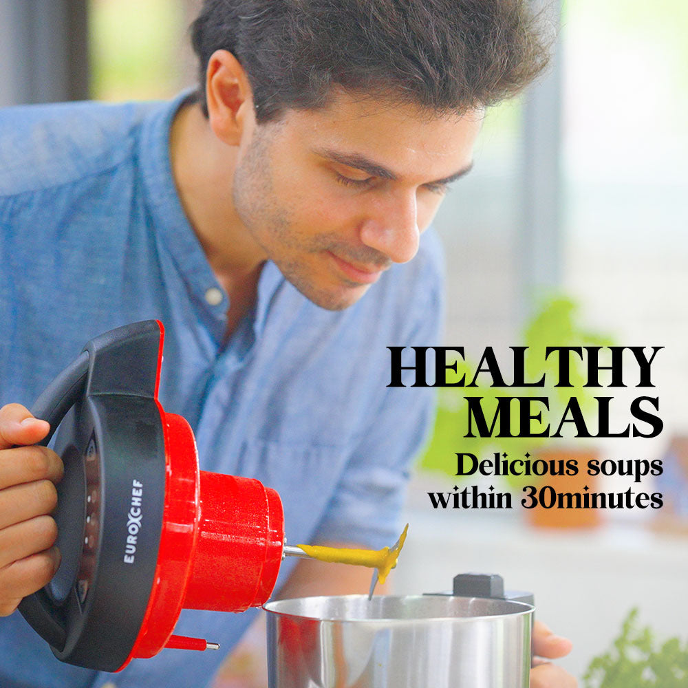 EUROCHEF Soup Maker Blender Smoothie Compact Hot Cold Stainless Steel Mixer EuroChef
