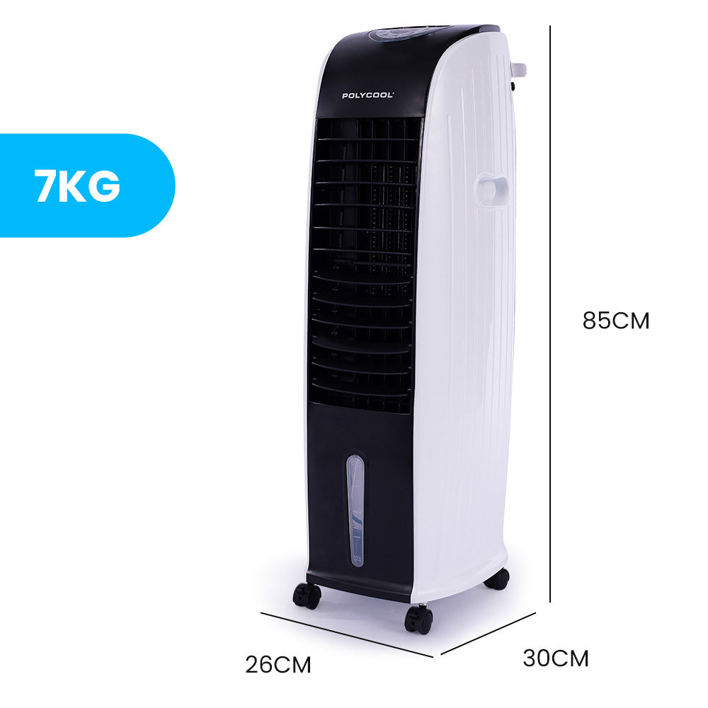 POLYCOOL 8L Portable Evaporative Air Cooler 24 Hour Timer 4 in 1 Cooling Fan Polycool
