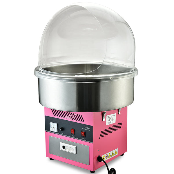 EUROCHEF 1000W Commercial Cotton Candy Machine Fairy Floss Maker with Transparent Shield EuroChef