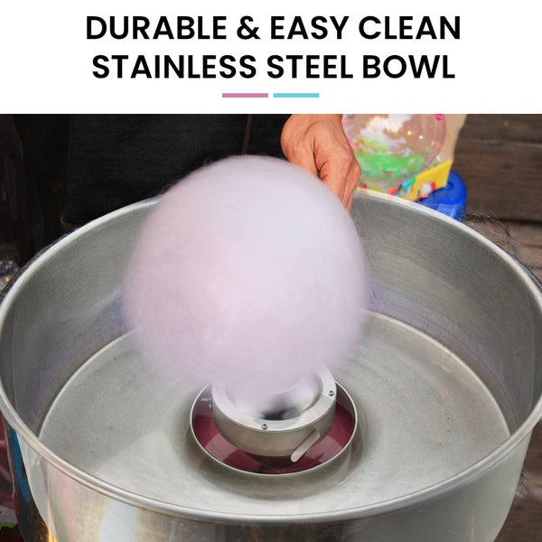 EUROCHEF 1000W Commercial Cotton Candy Machine Fairy Floss Maker EuroChef