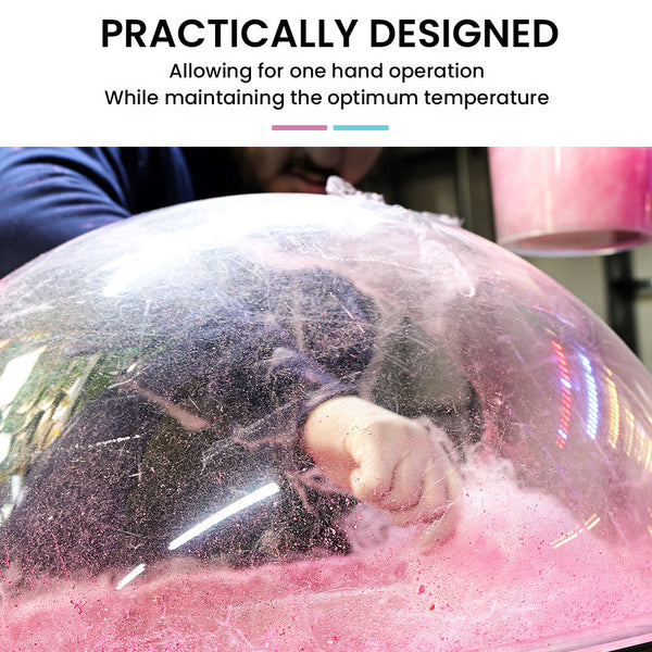 EUROCHEF Commercial Fairy Floss Cotton Candy Maker Machine Bubble Cover 52cm EuroChef