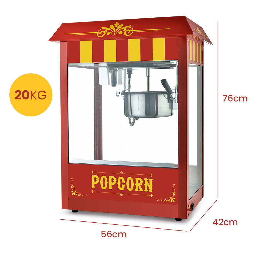 EUROCHEF Commercial Electric Popcorn Maker Machine Pop Corn Popper Cooker EuroChef