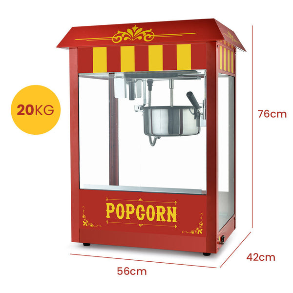 EUROCHEF Commercial Electric Popcorn Maker Machine Pop Corn Popper Cooker EuroChef