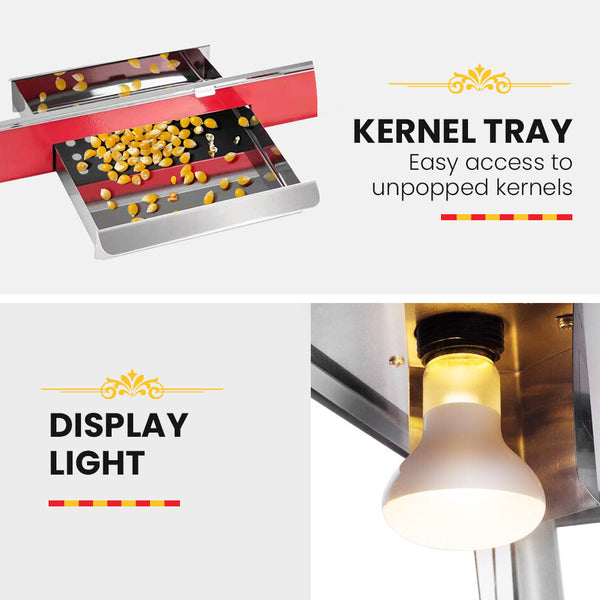 EUROCHEF Commercial Electric Popcorn Maker Machine Pop Corn Popper Cooker EuroChef
