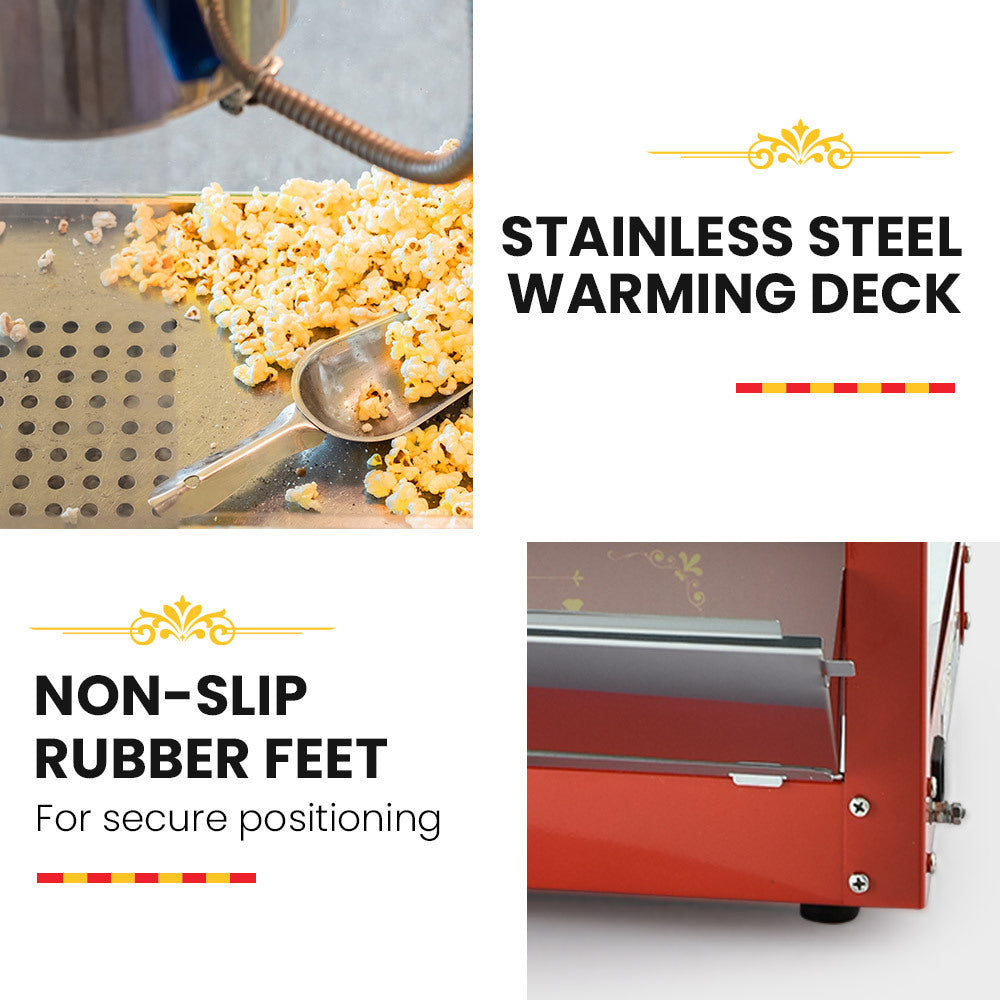 EUROCHEF Commercial Electric Popcorn Maker Machine Pop Corn Popper Cooker EuroChef