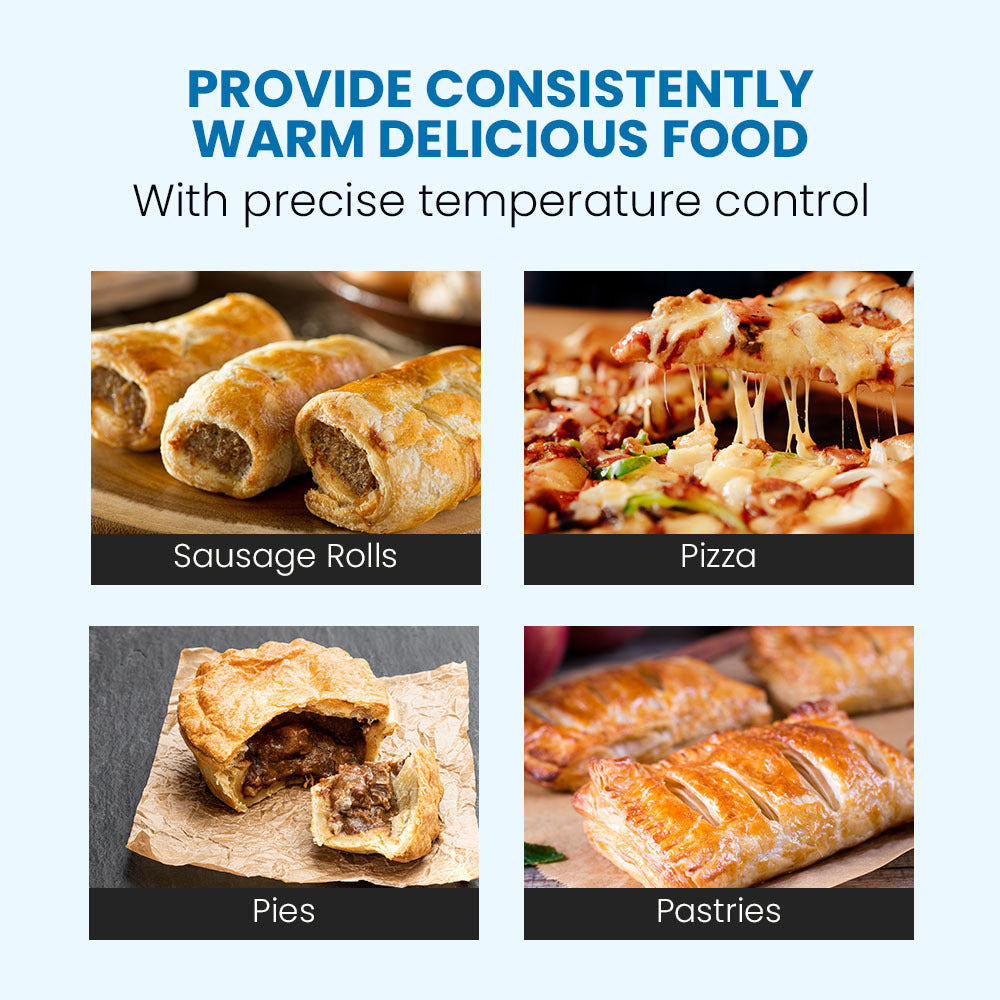 EUROCHEF Electric Food Warmer Display, 1000W, 4-Tier Stainless Steel EuroChef