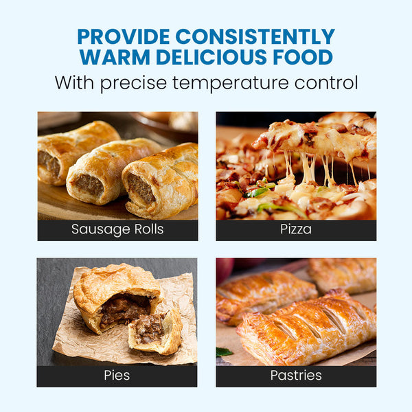 EUROCHEF Electric Food Warmer Display, 1000W, 4-Tier Stainless Steel EuroChef