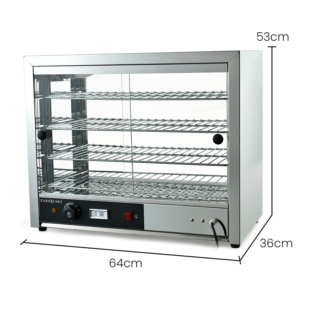 EUROCHEF Electric Food Warmer Display, 1000W, 4-Tier Stainless Steel EuroChef
