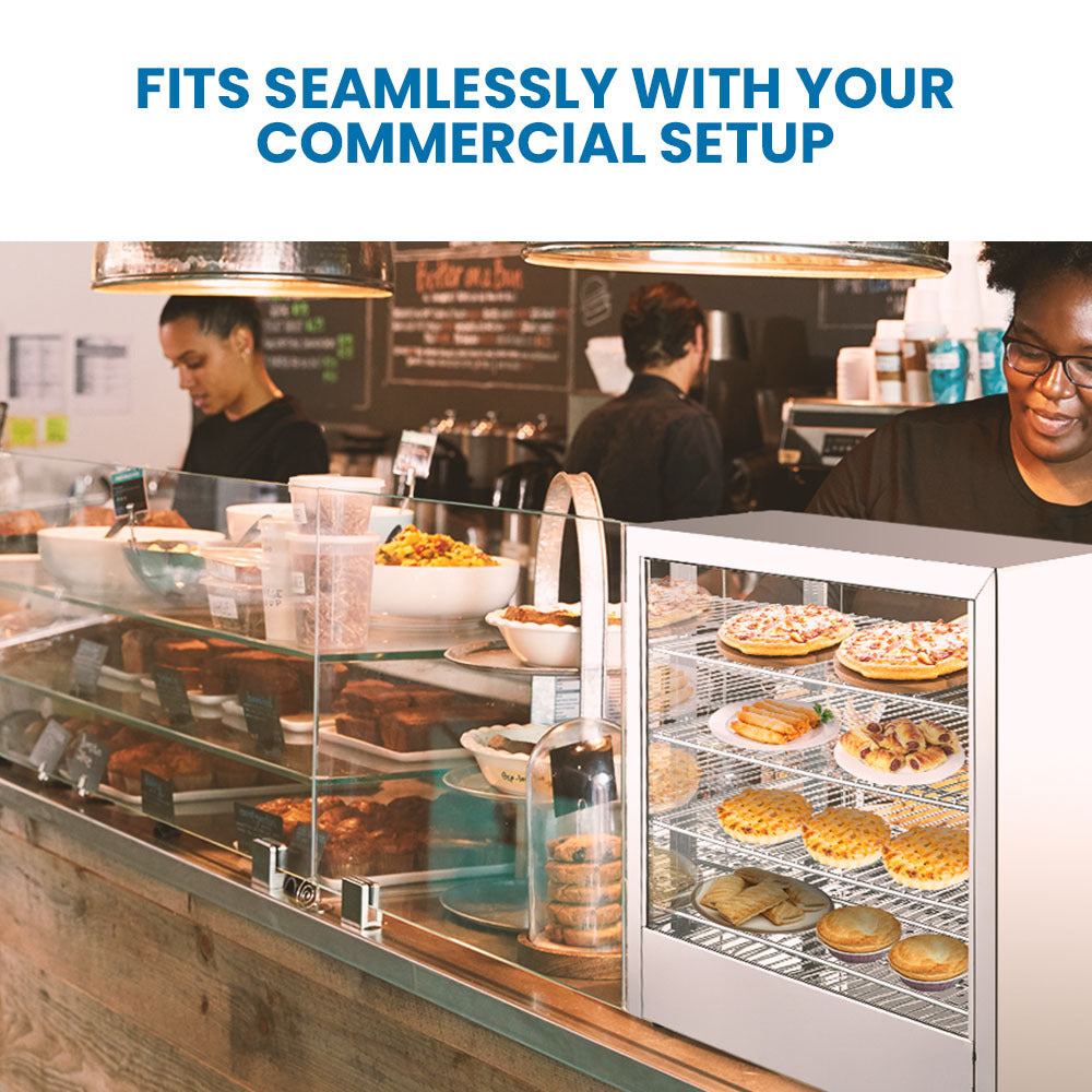 EUROCHEF Electric Food Warmer Display, 1000W, 4-Tier Stainless Steel EuroChef