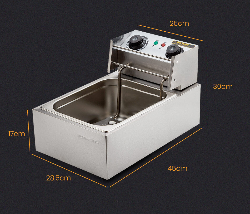 EuroChef Commercial Electric Deep Fryer Frying Basket Chip Cooker Fry Scoop EuroChef