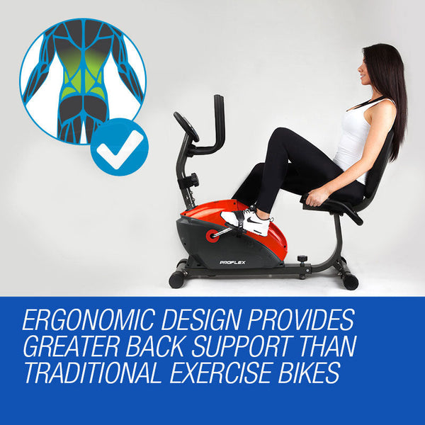 Proflex Magnetic Recumbent Exercise Bike Fitness Cycle Trainer with LCD Display Does not apply