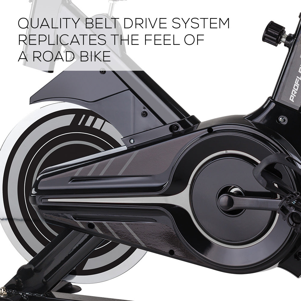 PROFLEX Spin Bike Flywheel Commercial Gym Exercise Home Fitness Grey PROFLEX