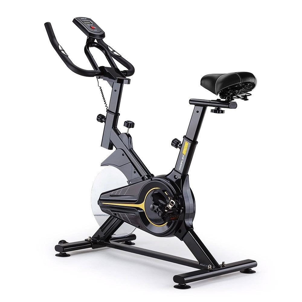 PROFLEX Commercial Spin Bike Flywheel Exercise Fitness Home Gym Yellow PROFLEX