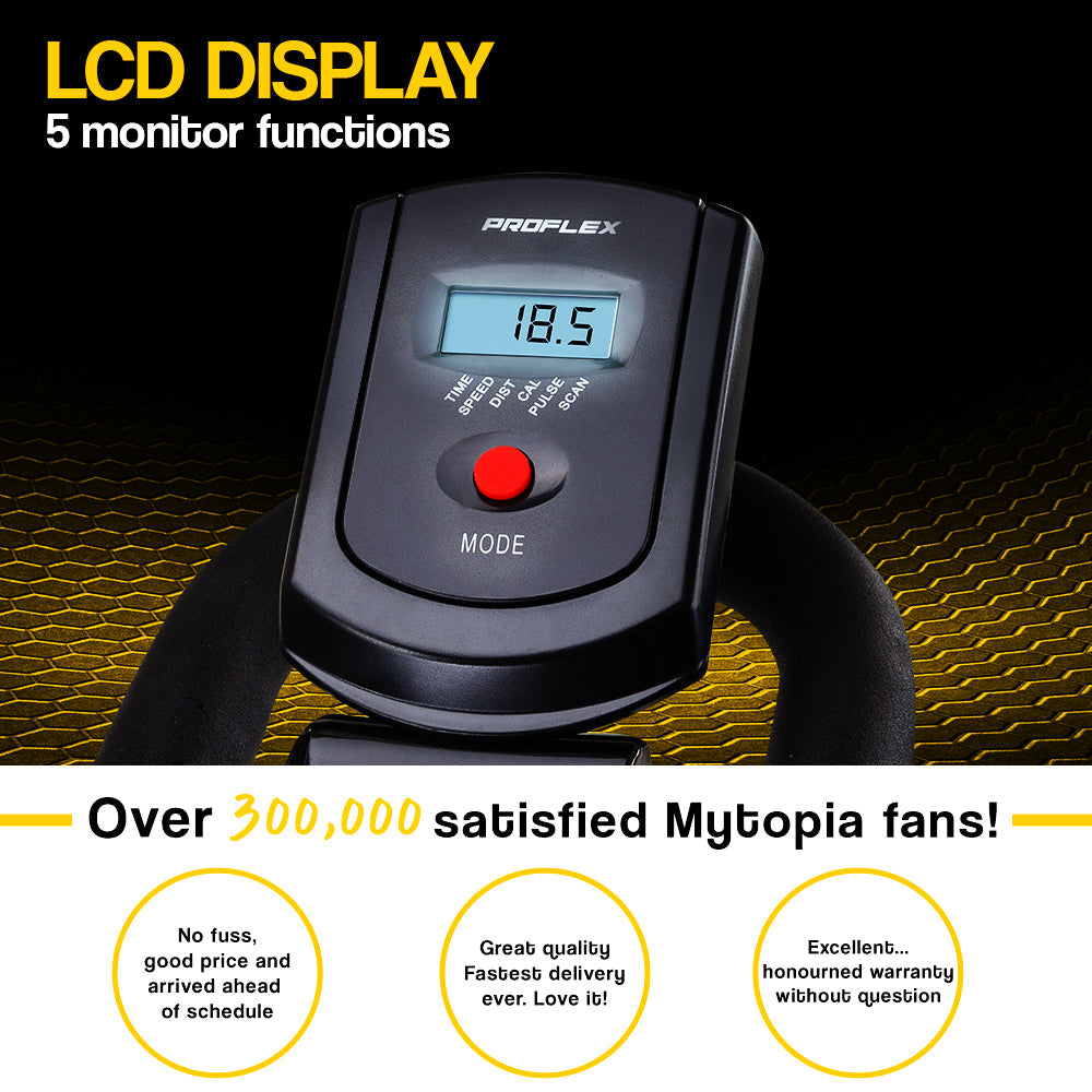 PROFLEX Commercial Spin Bike Flywheel Exercise Fitness Home Gym Yellow PROFLEX