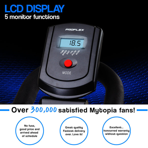 PROFLEX Spin Bike - Flywheel Commercial Gym Exercise Home Workout Grey PROFLEX