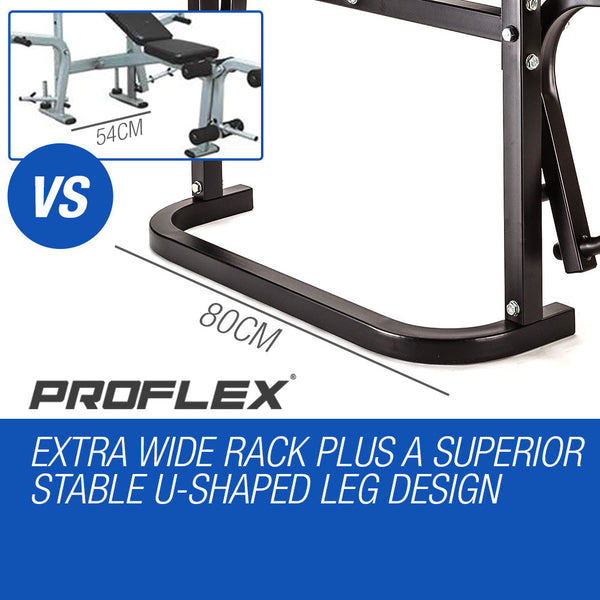 PROFLEX 7in1 Weight Bench Press Multi-Station Home Gym Leg Curl Equipment Set PROFLEX