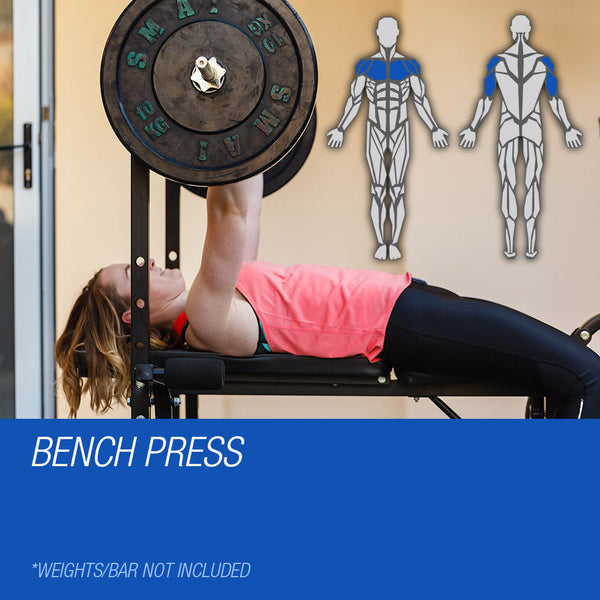 PROFLEX 7in1 Weight Bench Press Multi-Station Home Gym Leg Curl Equipment Set PROFLEX