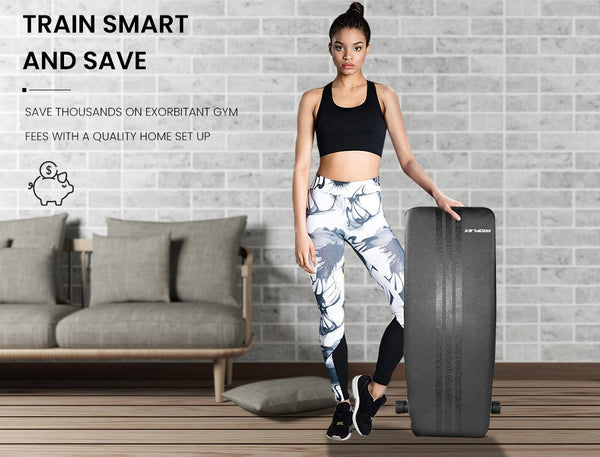 PROFLEX Weight Bench Workout Gym Press Adjustable Lifting Fitness Folding Bands PROFLEX