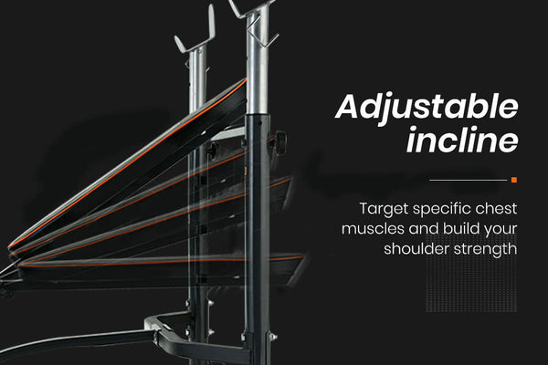 PROFLEX Weight Bench Workout Gym Press Adjustable Home Lifting Fitness Incline PROFLEX